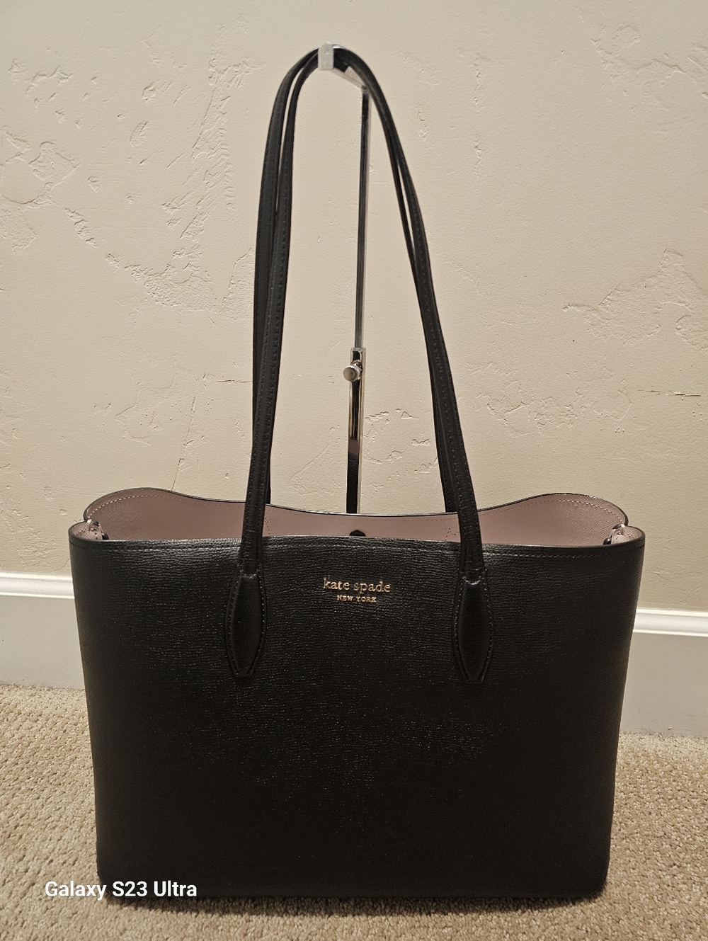 Kate Spade Black Leather Tote Bag